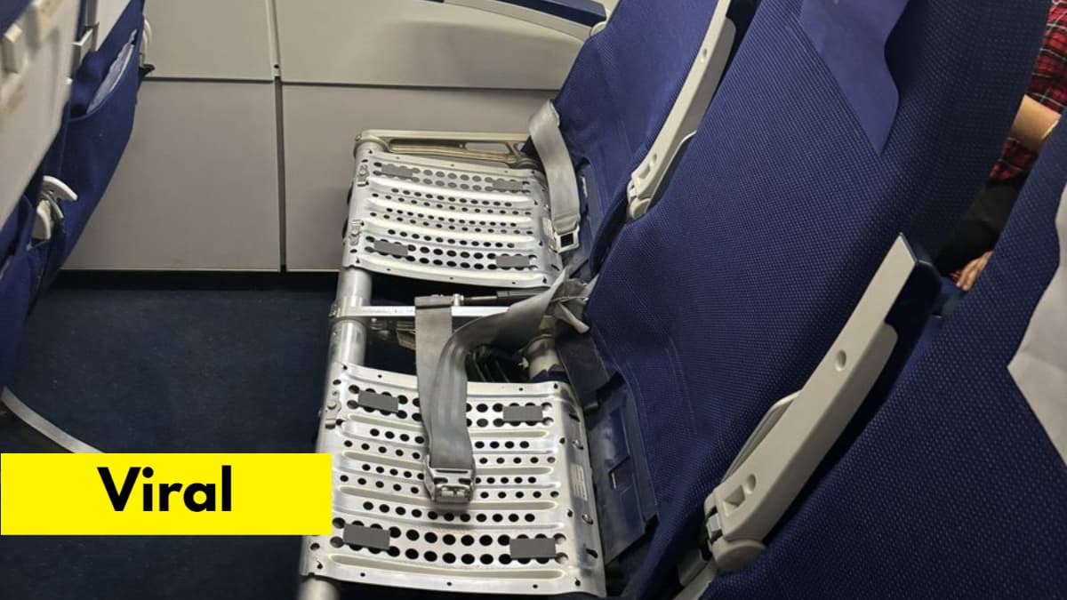 Viral: फ्लाइट में सीट से गायब गद्दा देखकर महिला पैसेंजर रह गई दंग, इंडिगो ने दिया सफाई
