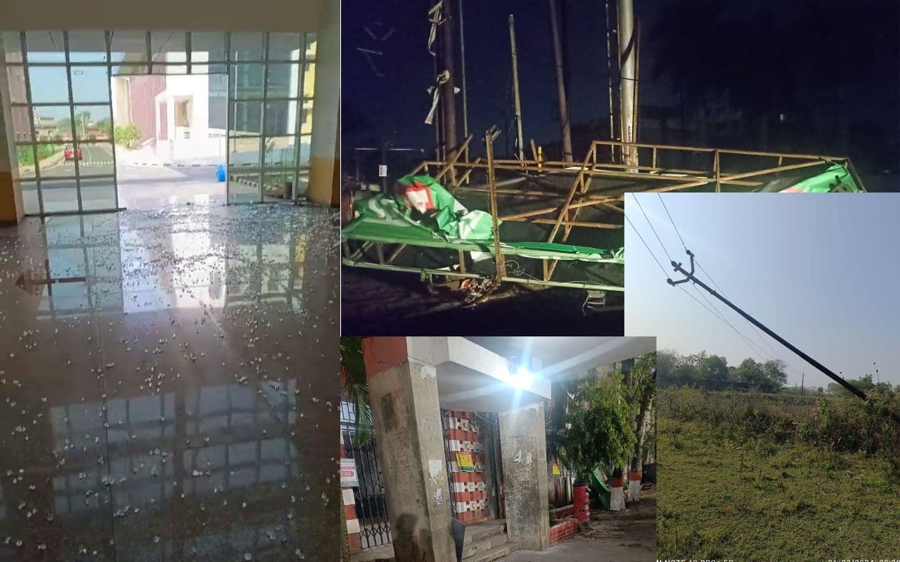 मौसम ने ली करवट : धनबाद में 50-60 किमी की रफ्तार से चली हवा, हुआ भारी नुकसान