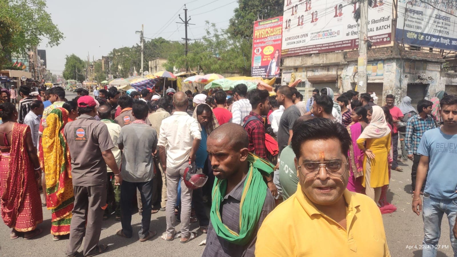 गैस वेंडर की हत्या के विरोध में माले नेताओं के नेतृत्व में लोगों ने किया विरोध प्रदर्शन