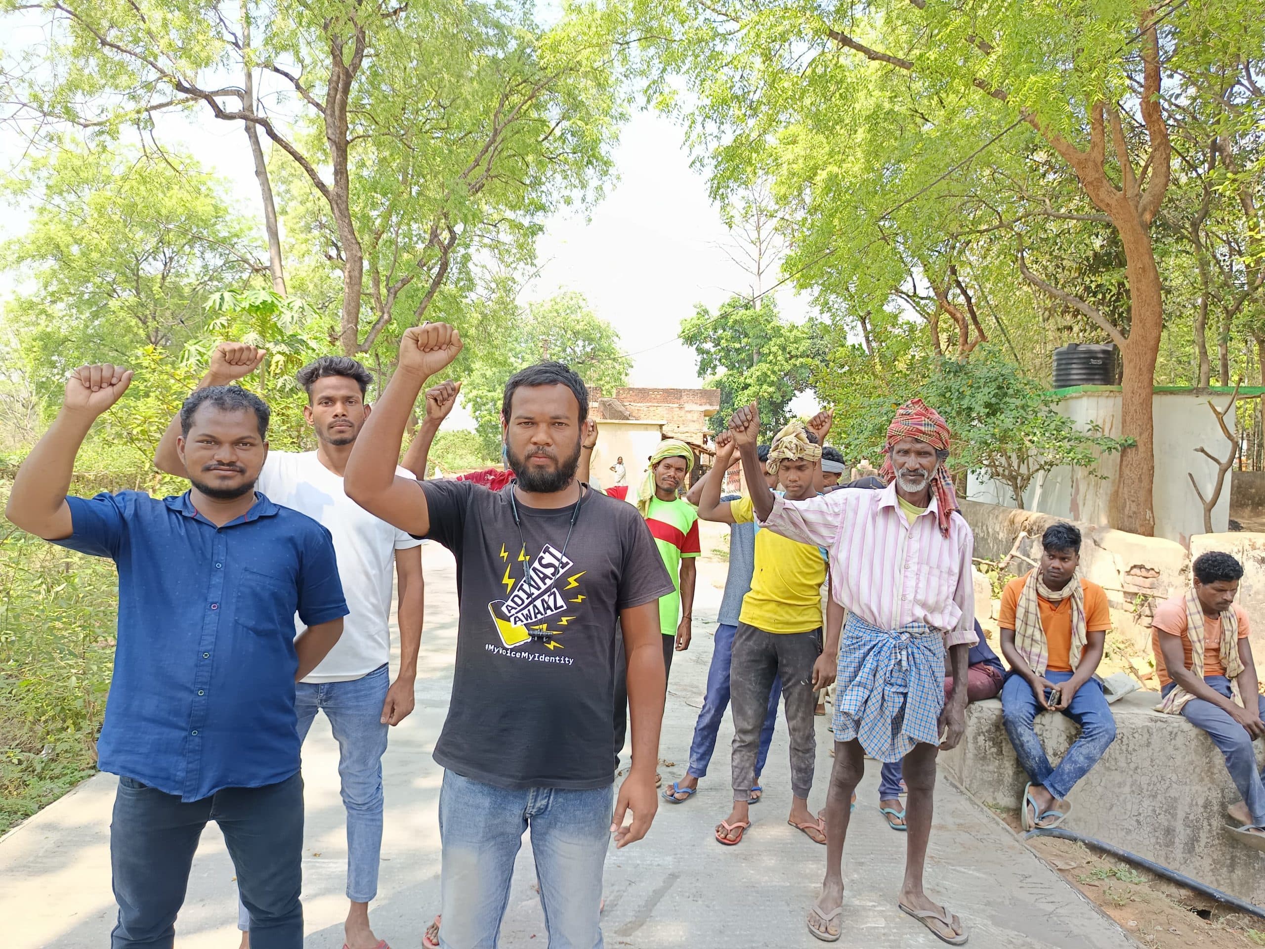 खराब सड़क निर्माण का पोखारी एदलबेड़ा के ग्रामीणों ने किया विरोध