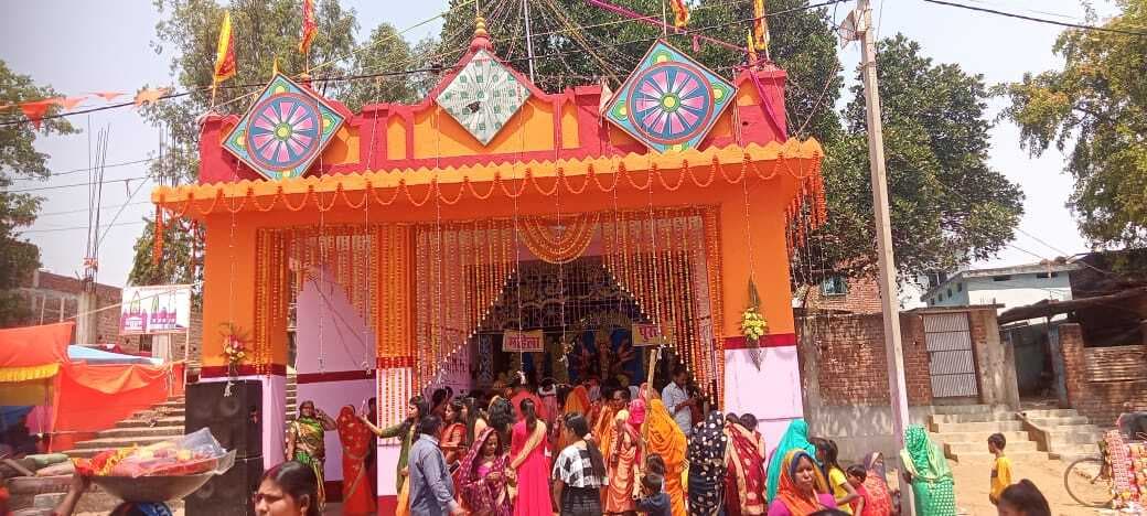 आस्था का केंद्र है मंझलाडीह मंदिर, 1970 से हो रही चैती दुर्गापूजा