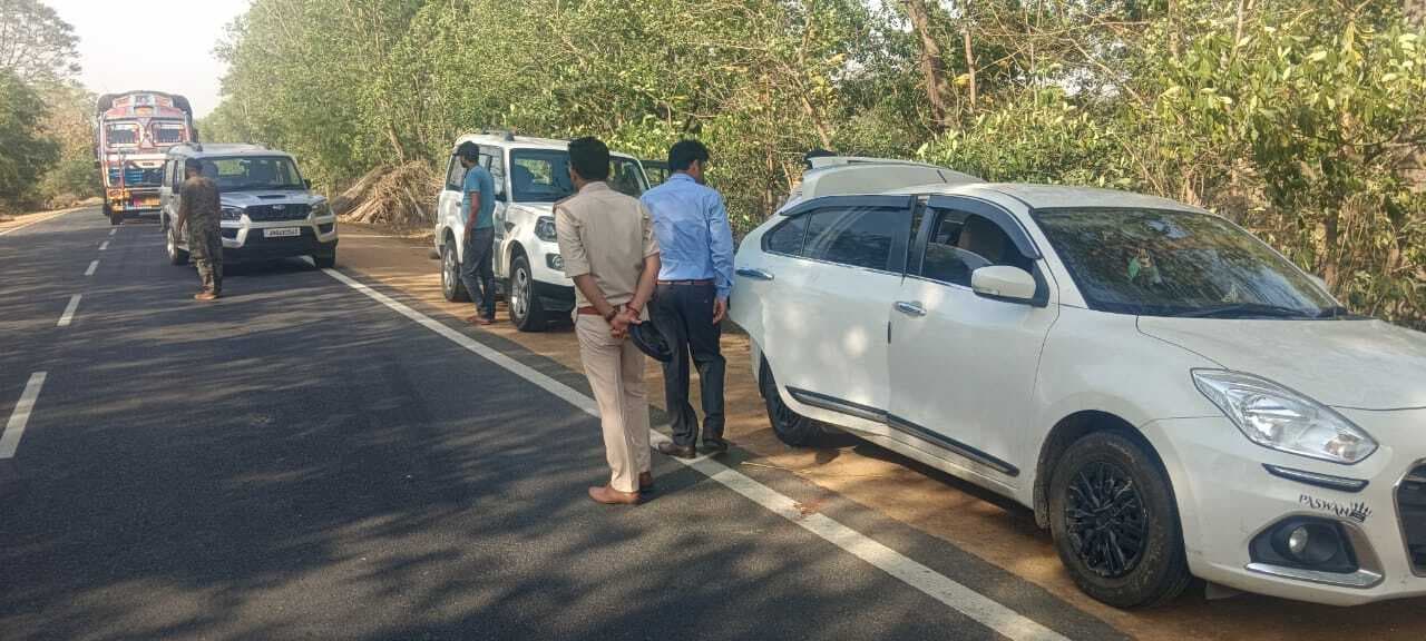 बीडीओ ने आगैया स्थित चेकनाका का किया निरीक्षण