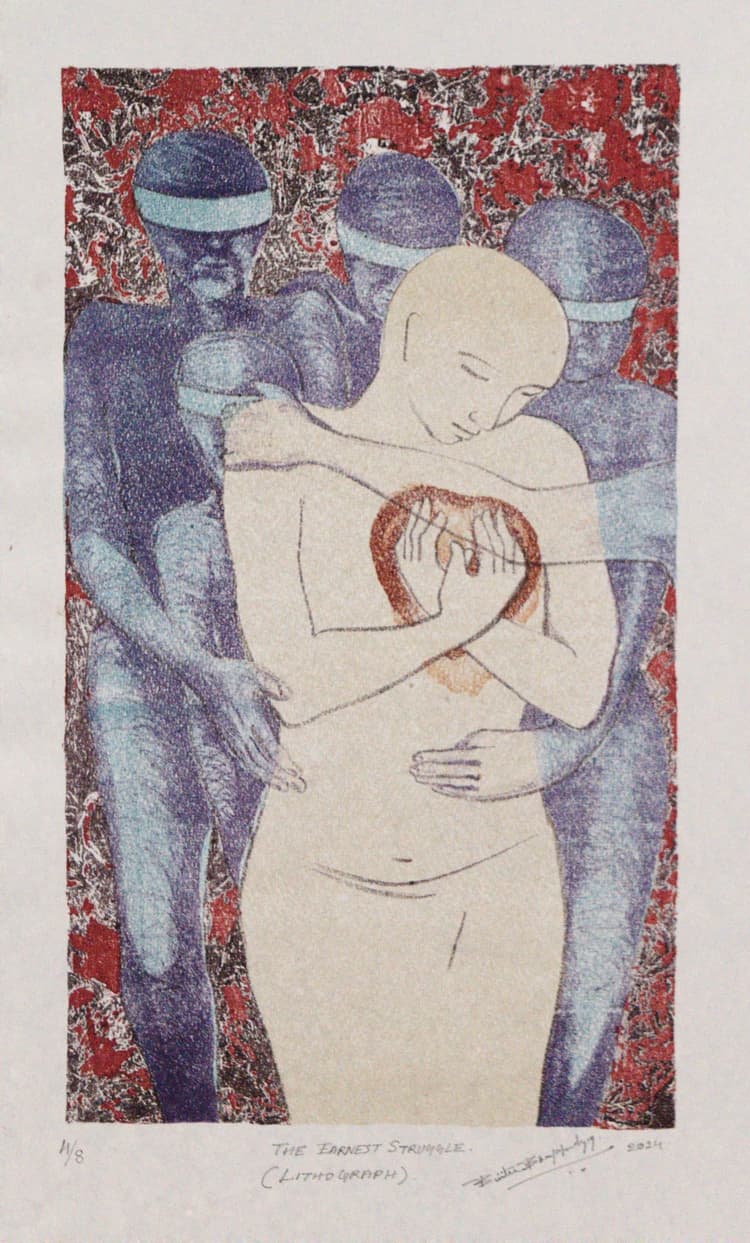 प्रदर्शनी में बोकारो थर्मल की बिनीता की पेंटिंग शामिल