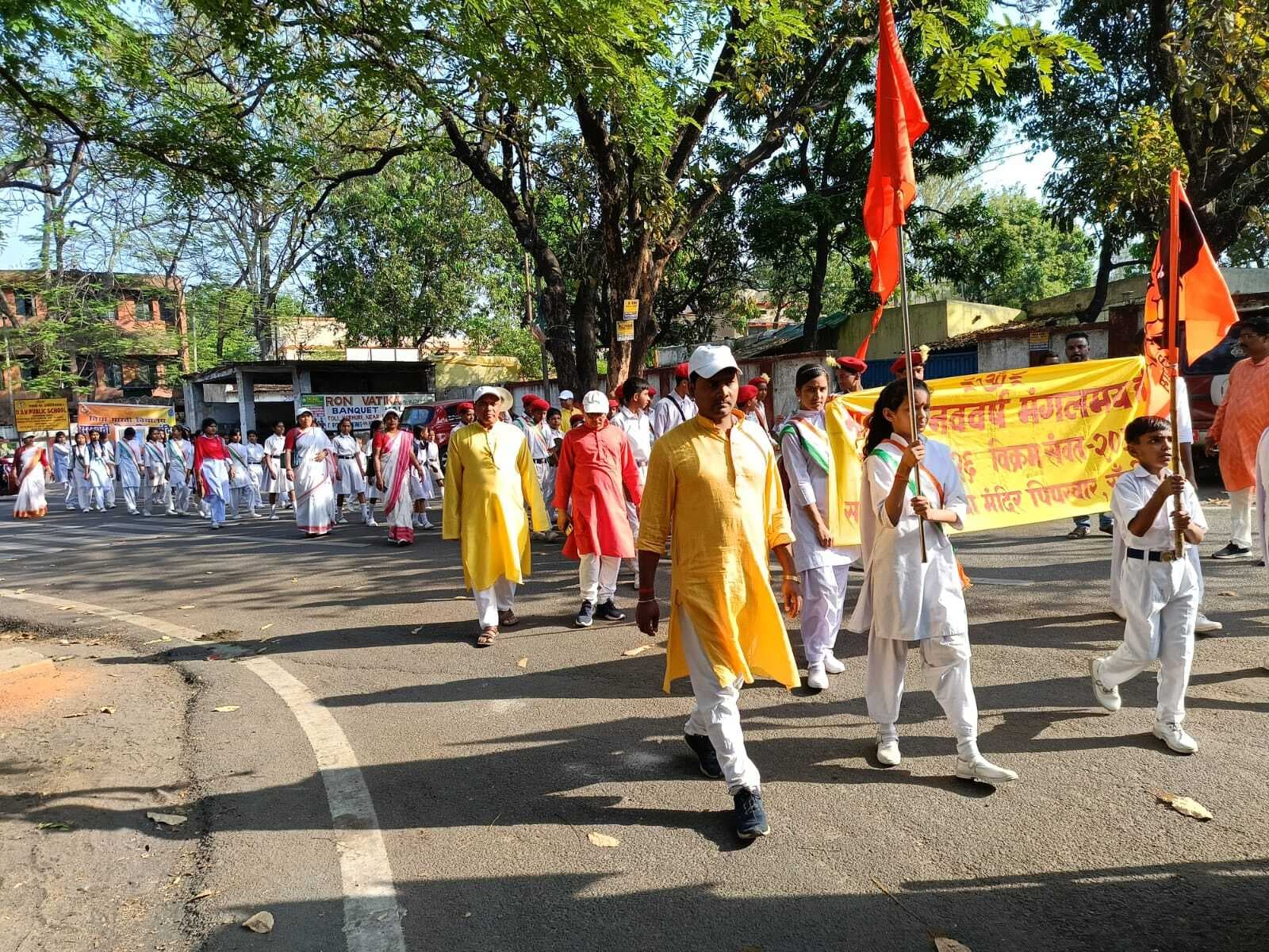 नव वर्ष प्रतिपदा पर निकली प्रभात फेरी