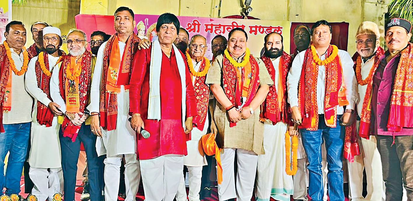 श्री महावीर मंडल ने अखाड़ेधारियों का किया स्वागत