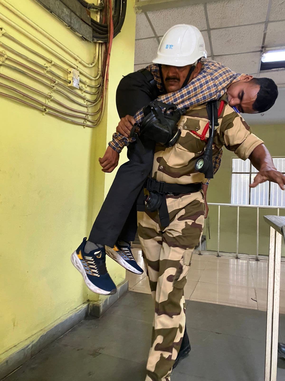 चंद्रपुरा में सीआइएसफ फायर विंग ने किया इवैक्यूएशन ड्रिल