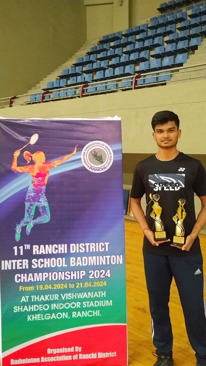 रांची के मोहित राज ने बैडमिंटन में जीता दोहरा खिताब