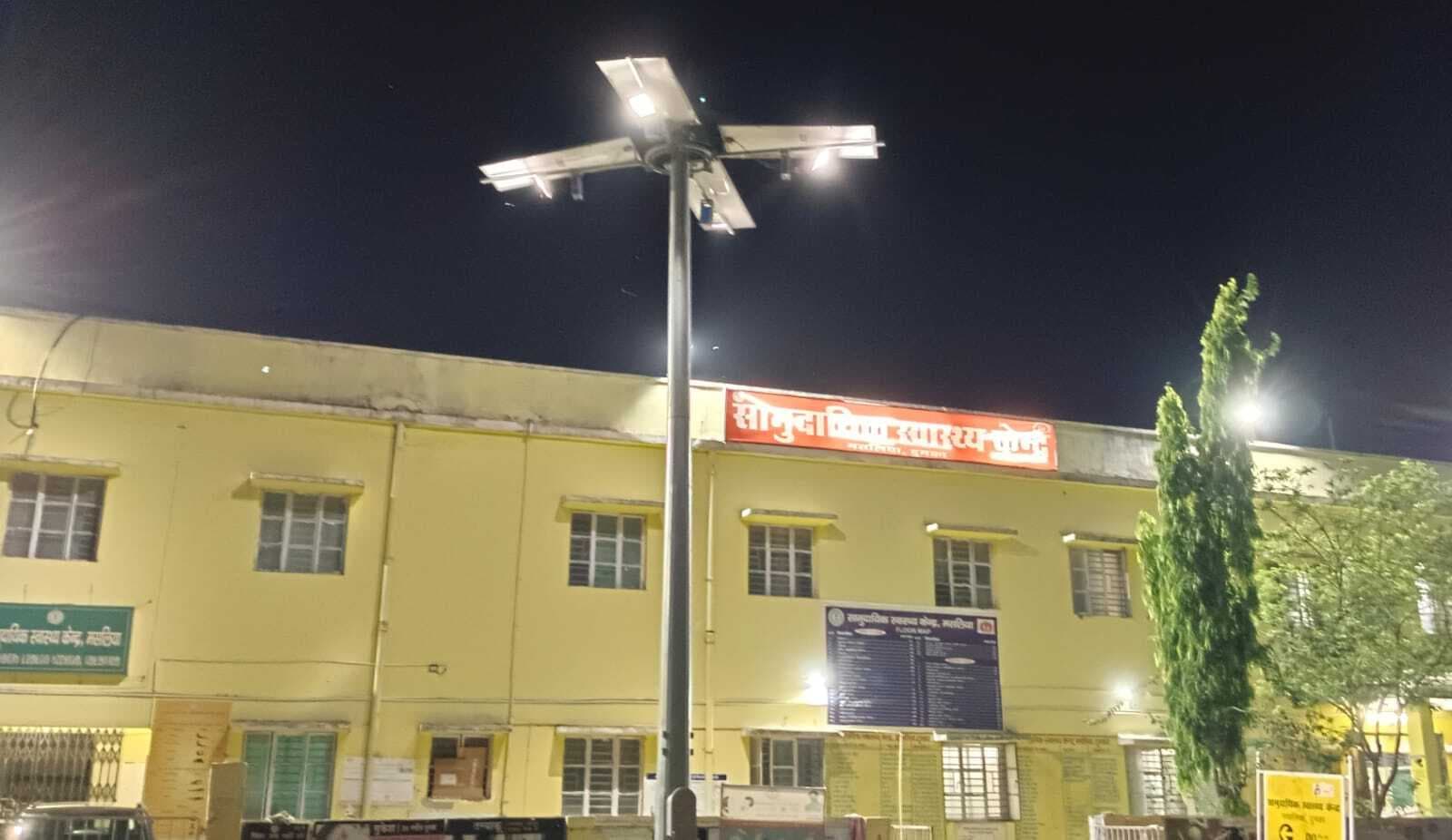 प्रभात इम्पैक्ट ::  खबर छपते के साथ बना तीन महीने से बंद हाई मास्ट लाइट