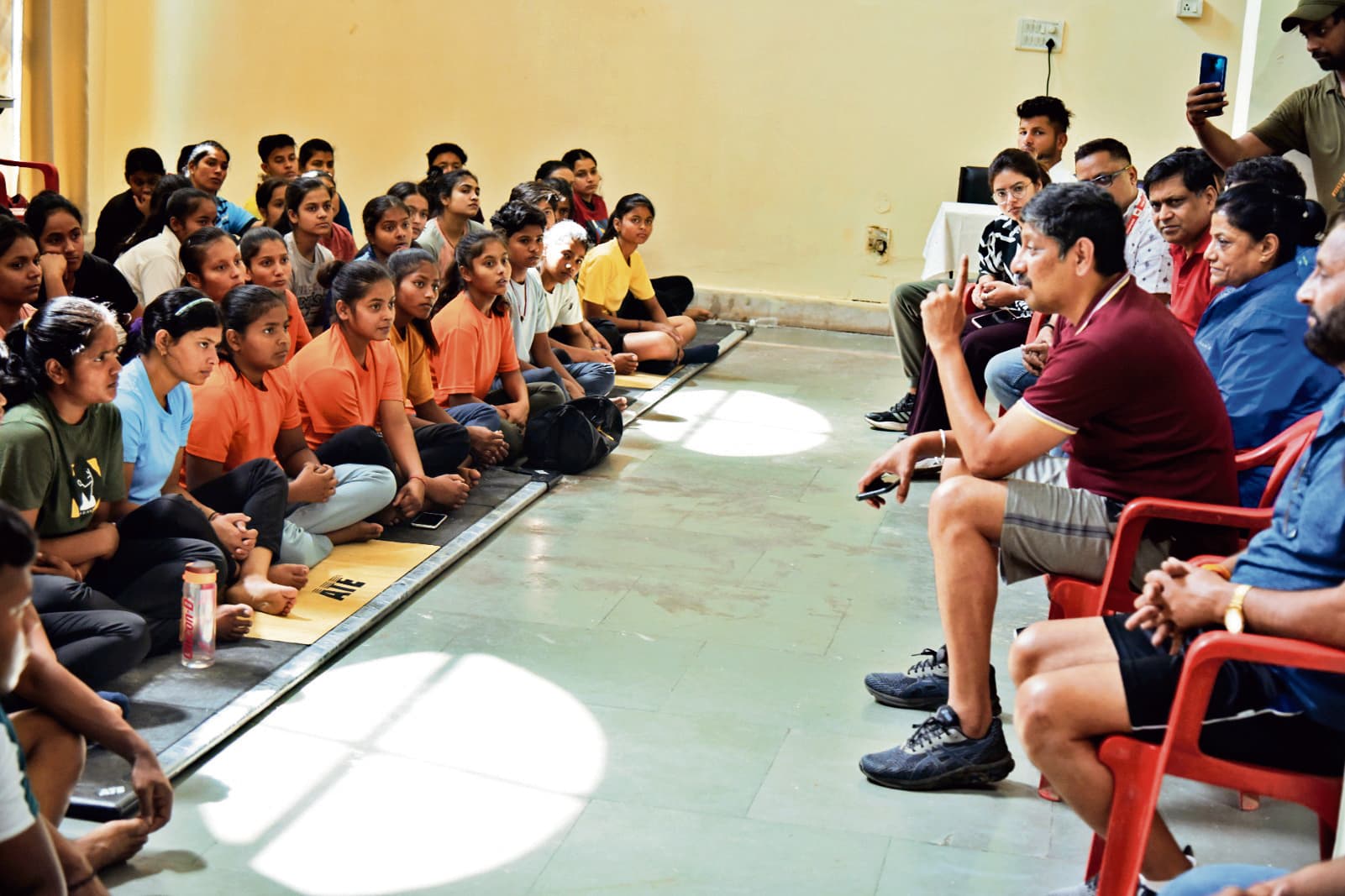 प्रतिभा खोज ट्रायल में खिलाड़ियों ने दिखाया दमखम