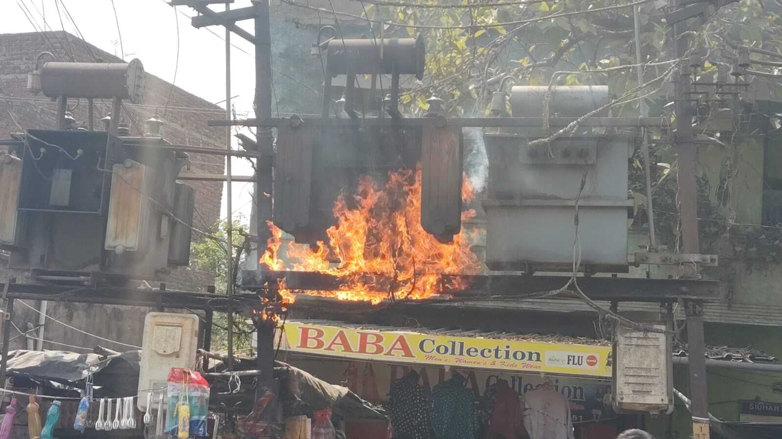 झरिया में बिजली का तार टूटने से ट्रांसफॉर्मर में लगी आग, मची अफरा-तफरी