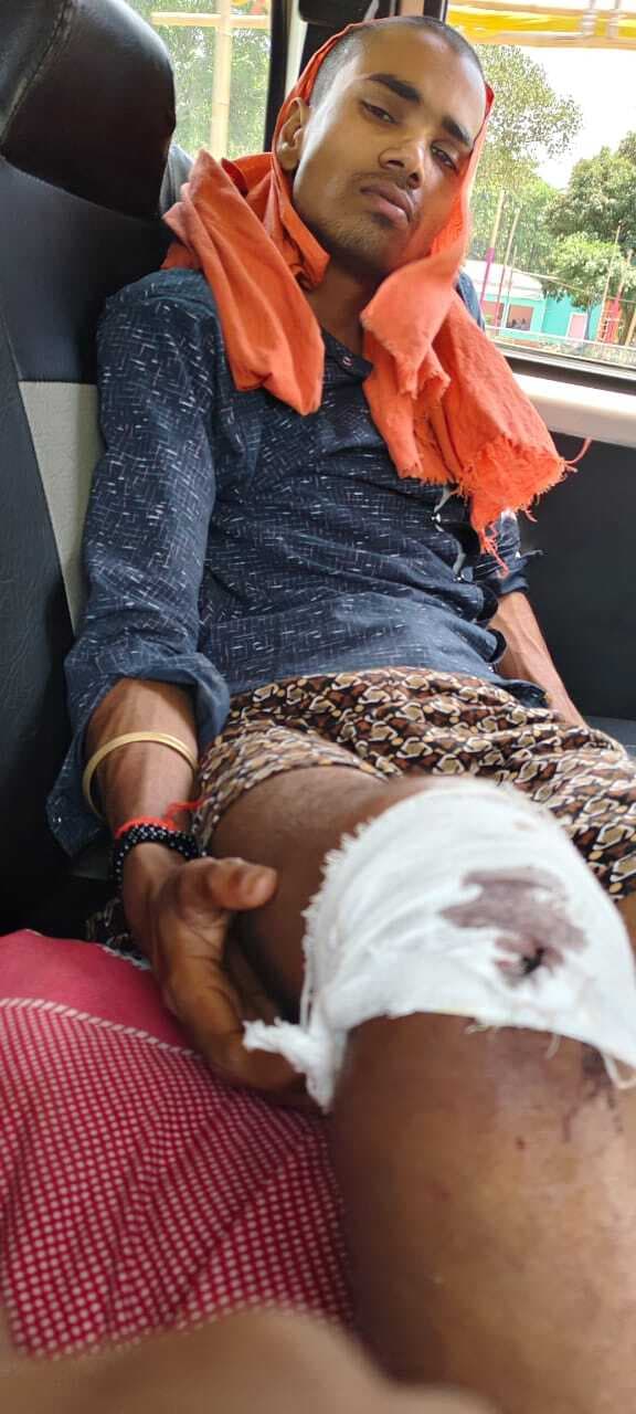 ऑटो व बाइक की टक्कर में एक युवक जख्मी