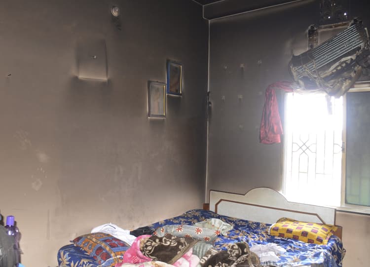 शार्ट सर्किट से घर में लगी आग, पांच लाख से ज्यादा की संपत्ति हुई स्वाहा