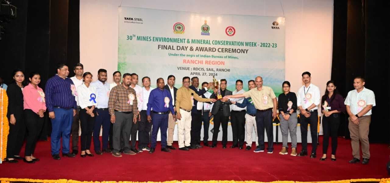 टाटा स्टील की आयरन ओर माइंस ने जीते 10 पुरस्कार