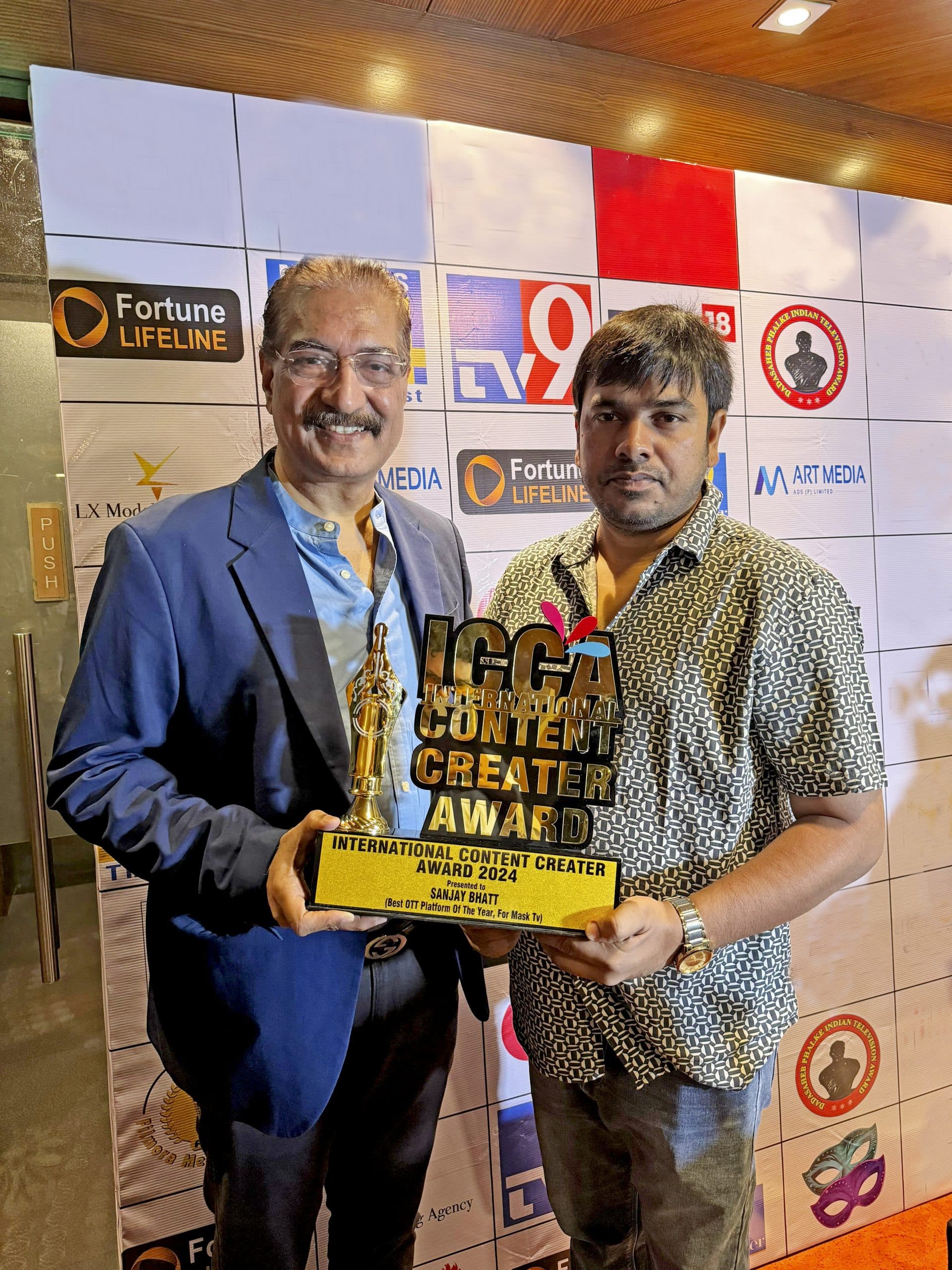 ICCA AWARD संजय भूषण पटियाला को मिला अंतरराष्ट्रीय कंटेंट क्रिएटर अवॉर्ड