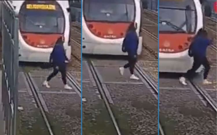 Viral Video: हेडफोन लगा कर रेलवे ट्रैक पार कर रही थी लड़की, फिर क्या हुआ देखें वीडियो