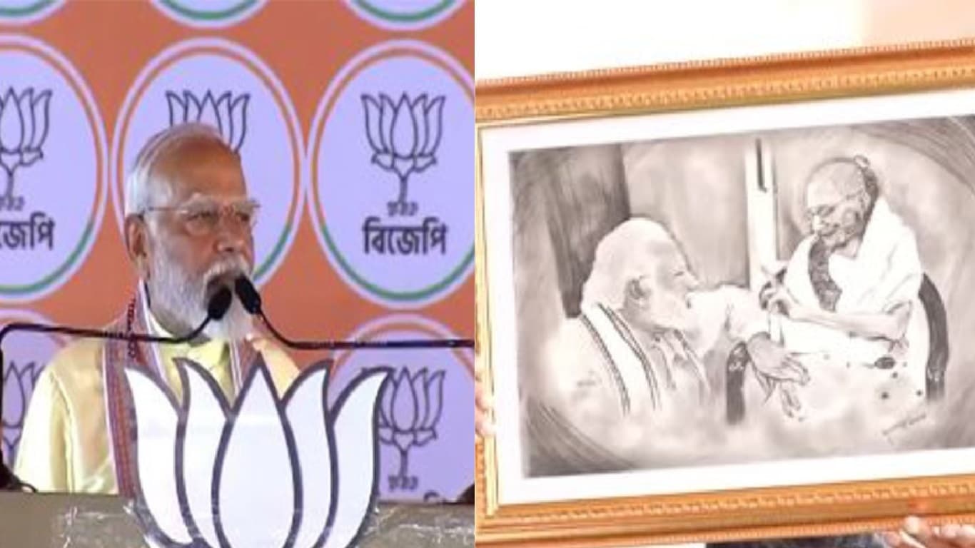 Narendra Modi: बंगाल में मां की तस्वीर देख भावुक हुए पीएम मोदी, TMC को एंटी SC-ST और महिला विरोधी बताया