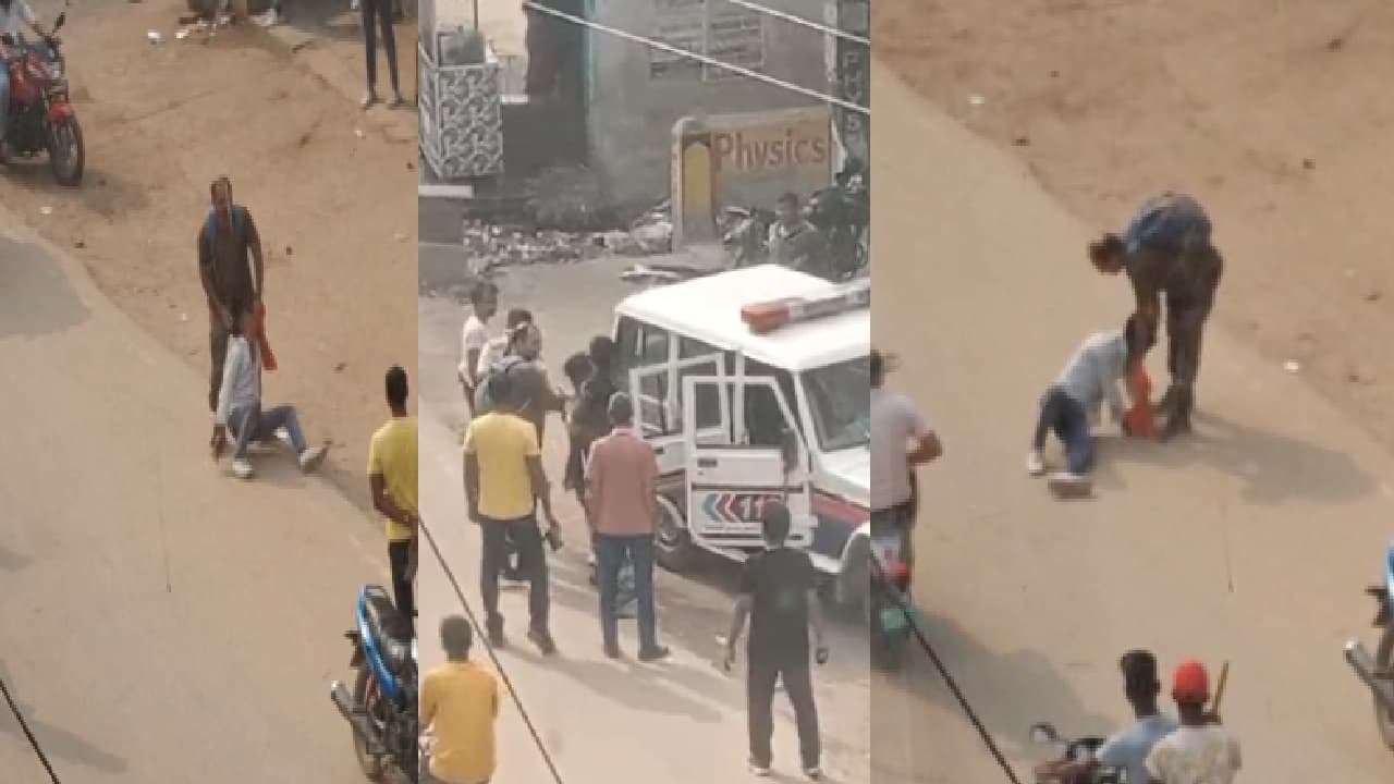 नालंदा पुलिस की बर्बरता: बीच सड़क जवान ने युवक को लात-घूंसों से पीटा, बूट से भी मारा, वीडियो वायरल