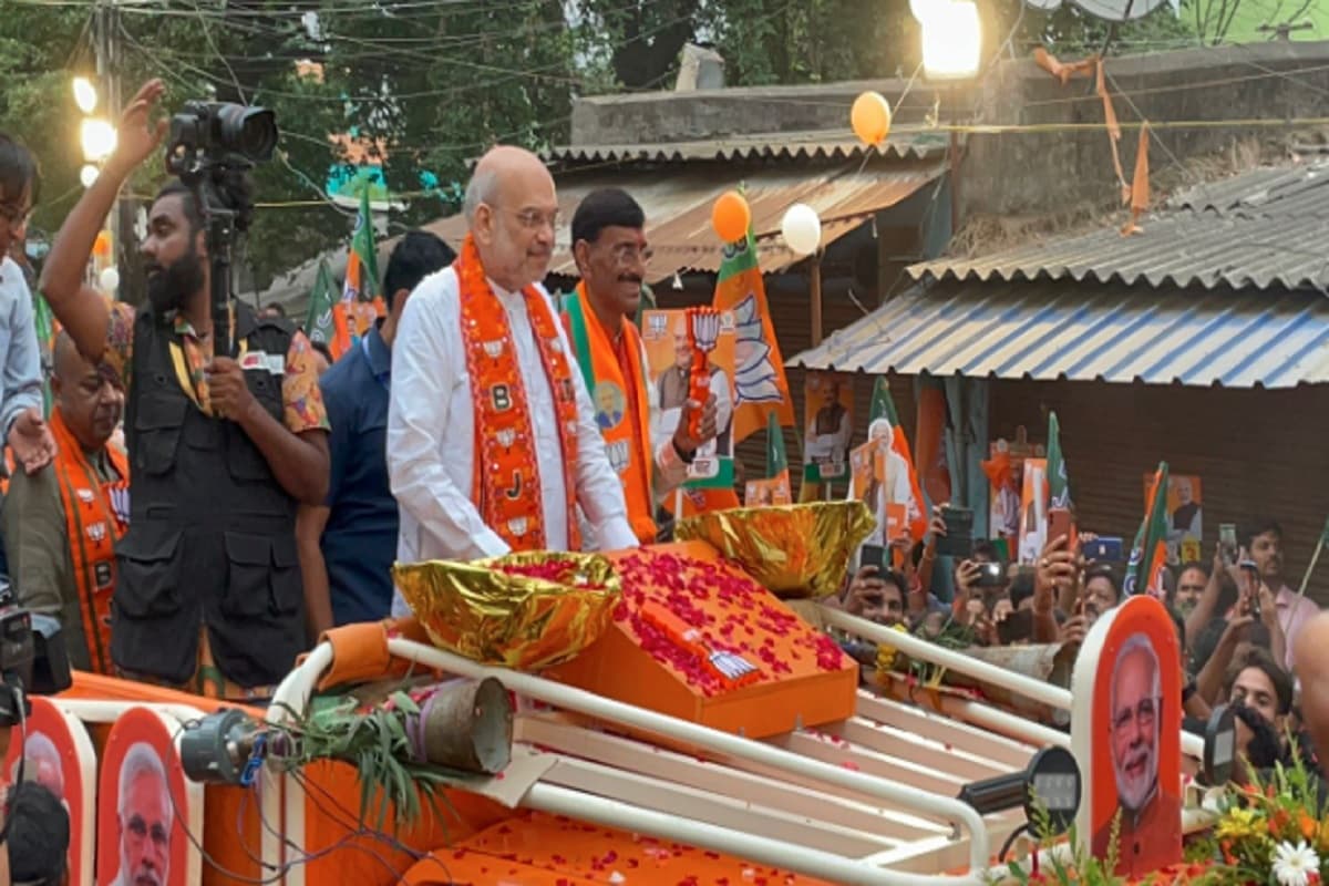 Amit Shah Ranchi Road Show : गृहमंत्री अमित शाह ने रांची में किया रोड शो, देखें PHOTOS