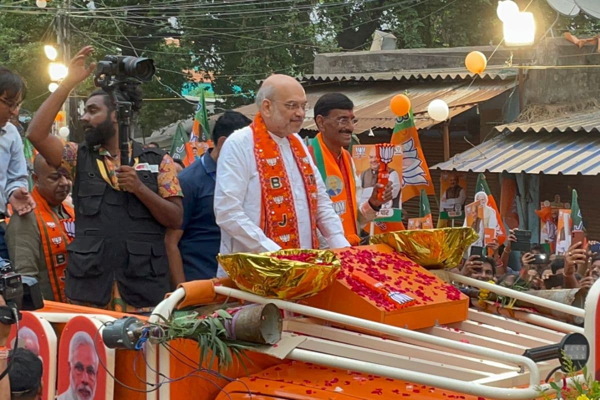 Amit Shah Ranchi Road Show: अमित शाह ने रांची के चुटिया में किया रोड शो, सड़कों पर उमड़ा जनसैलाब