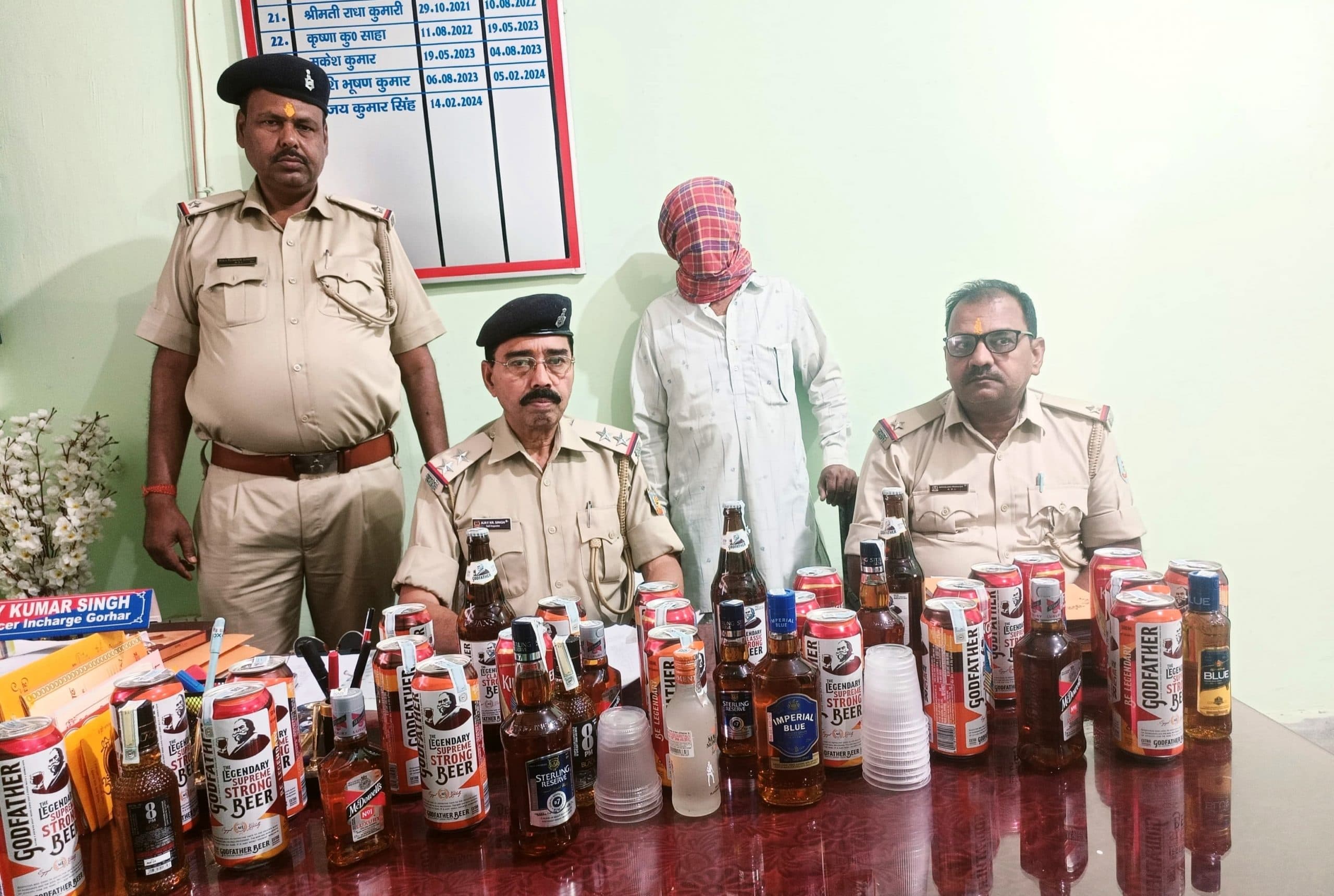 राशन दुकान से अवैध अंग्रेजी शराब जब्त, दुकानदार को जेल