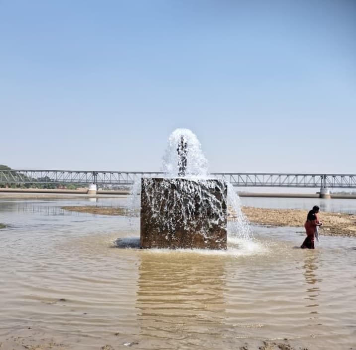 गयाजी डैम के जलस्तर को मेंटेन करने के लिए चलाया जा मोटर पंप