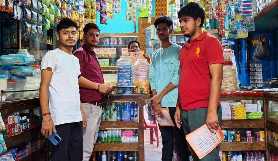 अभाविप ने शत-प्रतिशत मतदान को लेकर लोगों किया जागरूक