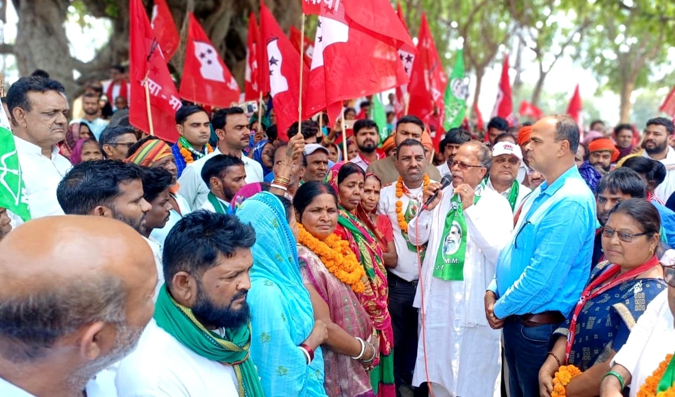 गठबंधन प्रत्याशी विनोद सिंह ने चलाया जनसंपर्क अभियान