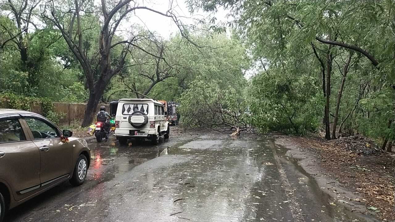 गोमिया में आंधी के साथ बारिश होने से मौसम हुआ सुहाना