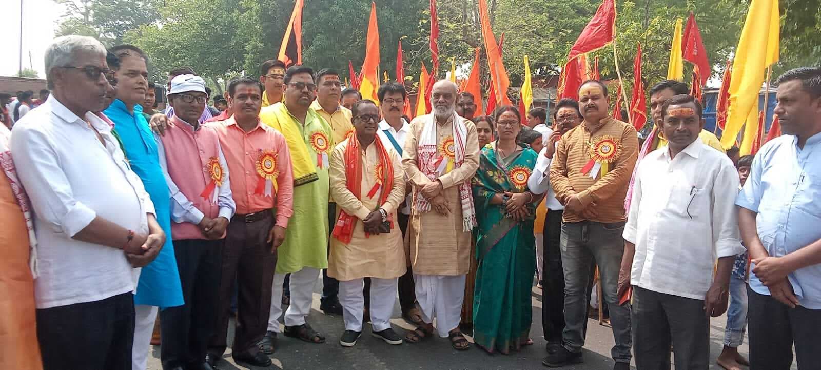 रामचरित मानस यज्ञ को ले भुरसाबांक में निकली कलश यात्रा