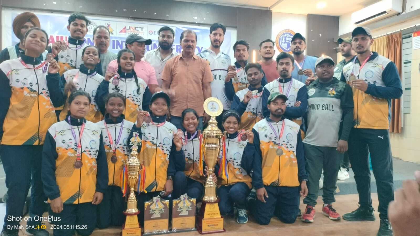 ऑल इंडिया इंटर यूनिवर्सिटी वुडबॉल में रांची विवि पुरुष टीम बनी विजेता