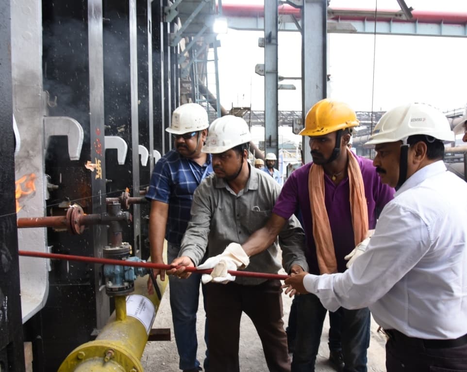 आरएसपी में पुनर्निर्मित कोक ओवन बैटरी-2 को सफलता के साथ किया गया लाइट अप