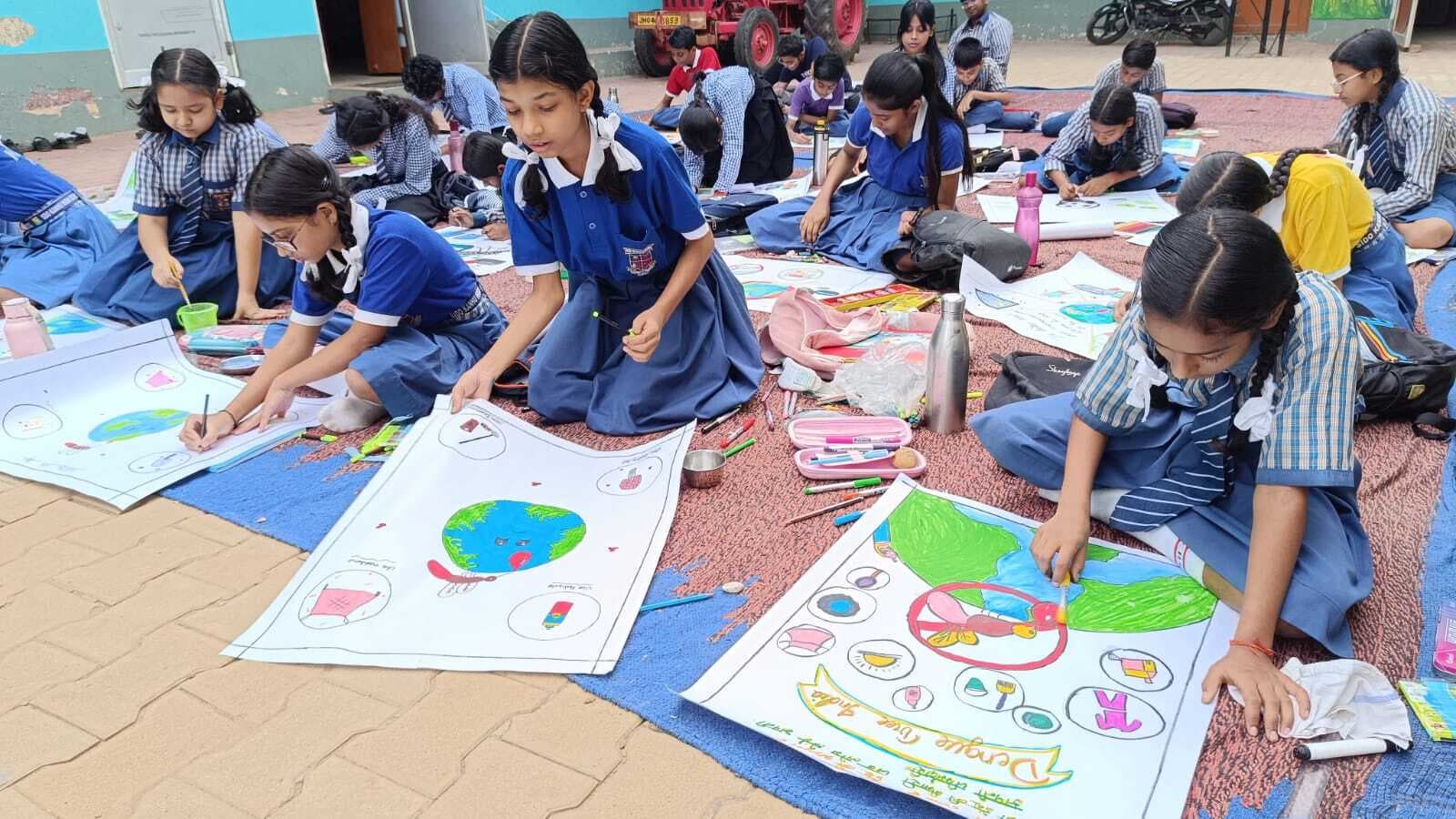 डेंगू मुक्त भारत विषय पर चित्रांकन प्रतियोगिता आयोजित