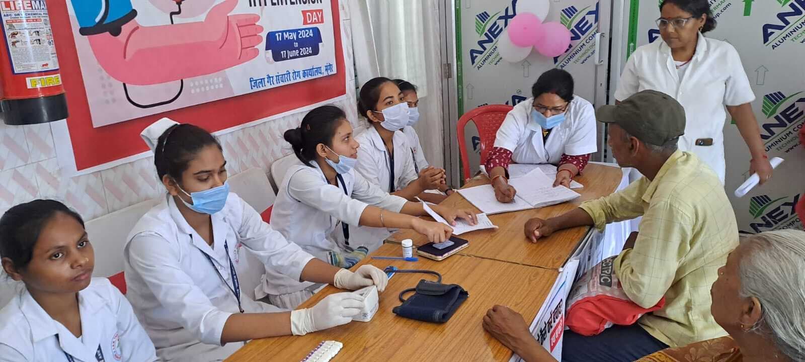 वर्ल्ड हायपरटेंशन डे पर एनसीडी में लगाया गया विशेष शिविर