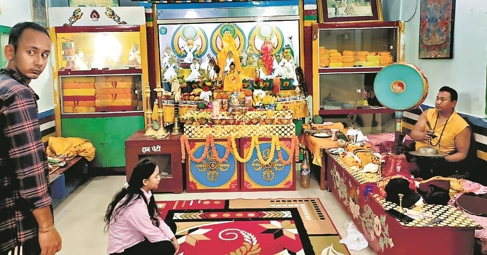 बुद्ध पूर्णिमा पर जैप वन मंदिर में दोमांग पाठ शुरू