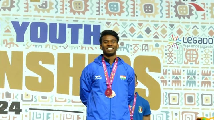 यूथ वर्ल्ड वेटलिफ्टिंग में जेएसएसपीएस के बाबूलाल ने जीता कांस्य