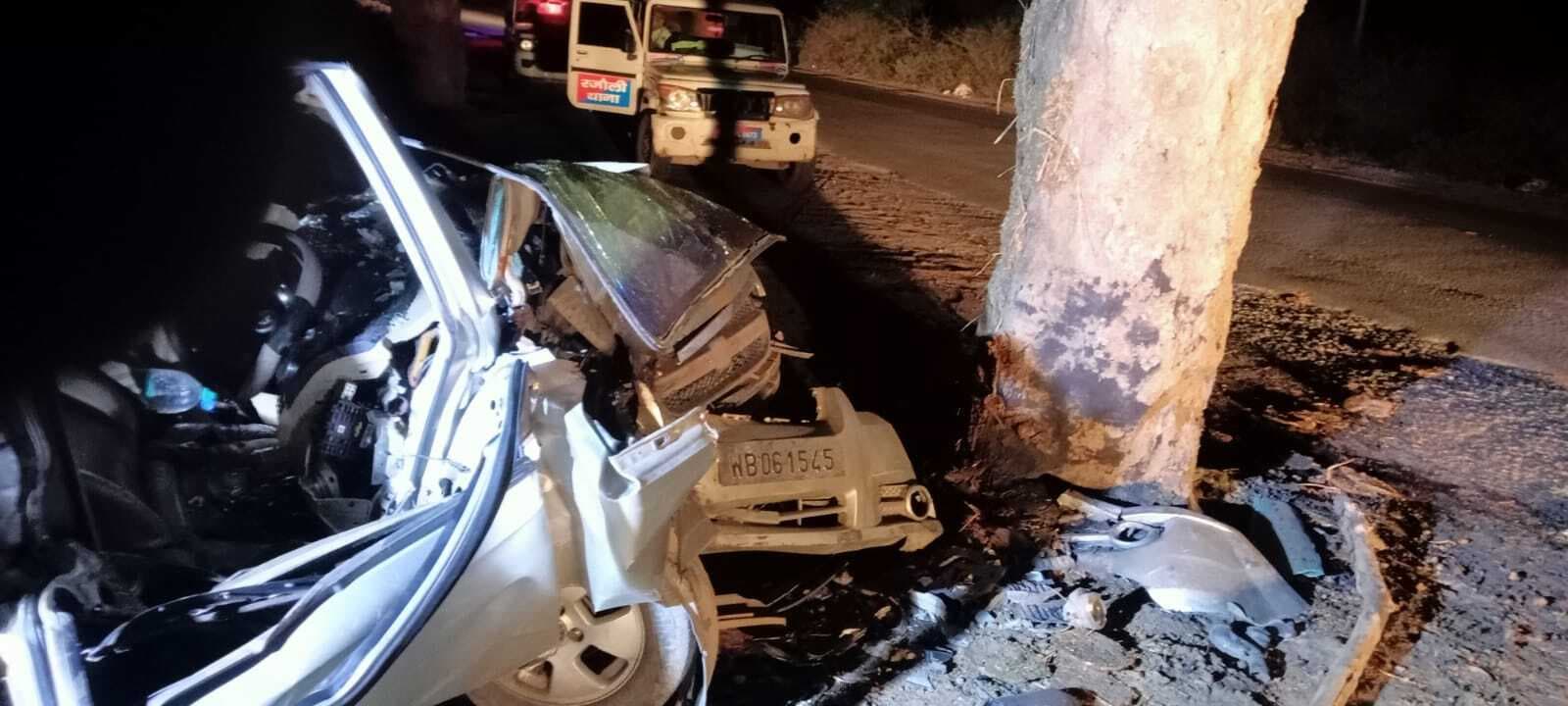 पुलिस के भय से भाग रही शराब लदी कार दुर्घटनाग्रस्त, चालक की मौत