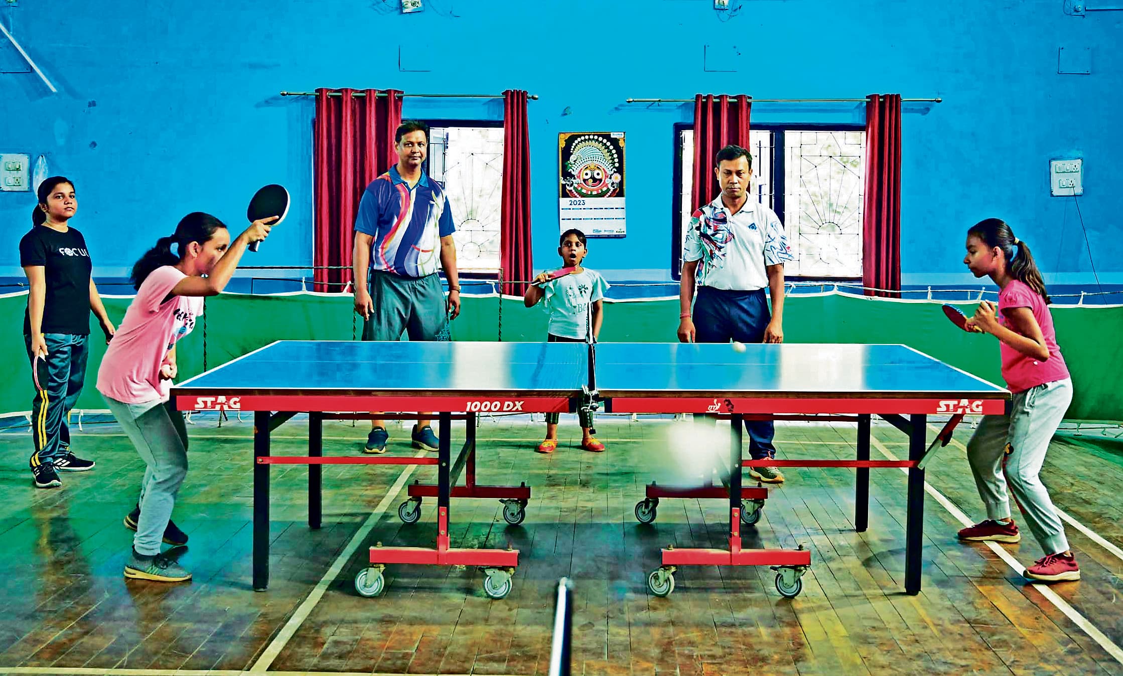 आरएसपी का प्रशिक्षण शिविर : टेबल टेनिस में नेशनल चैंपियन बनने के लिए बच्चे बहा रहे पसीना