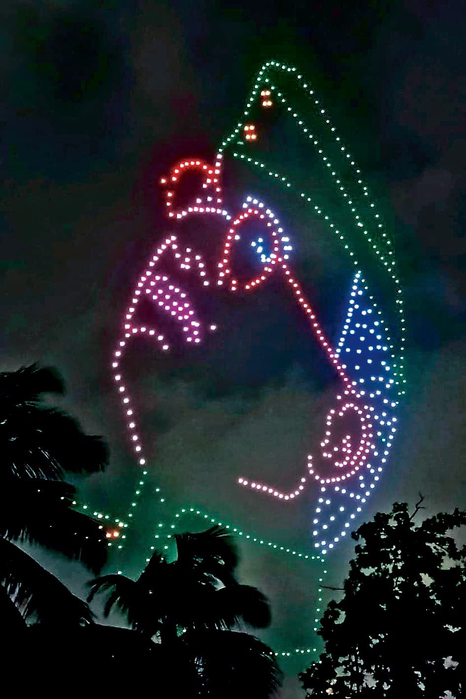 अंतिम चरण की वोटिंग से पहले भाजपा का ड्रोन शो