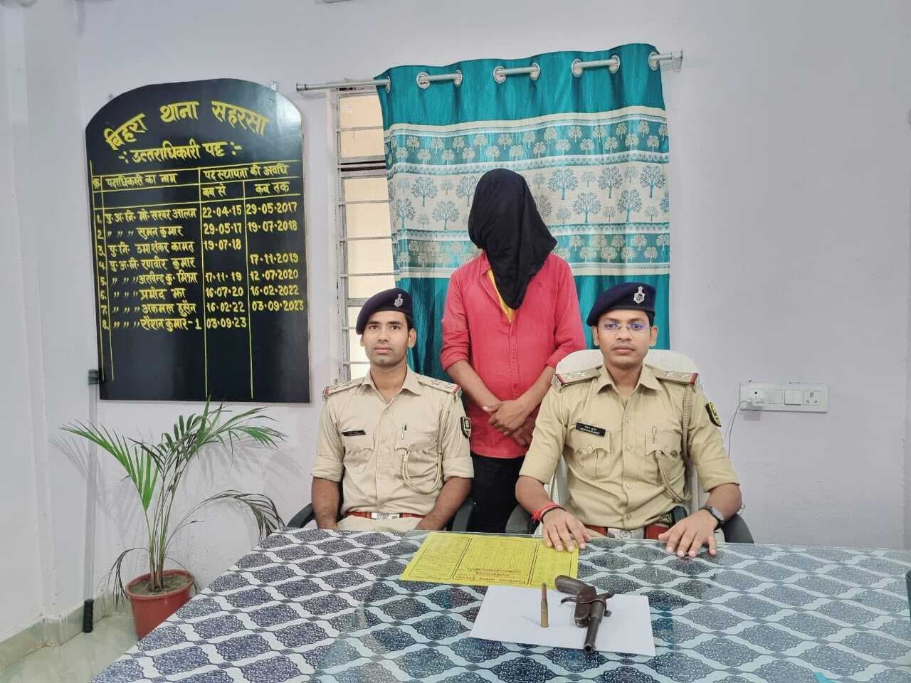 लोडेड कट्टा के साथ युवक गिरफ्तार, भेजा जेल