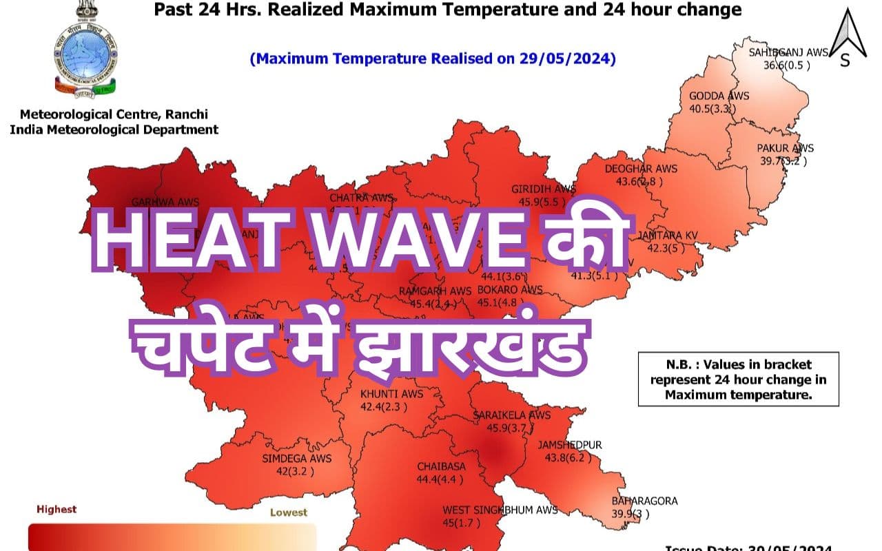 jharkhand weather heat wave monsoon