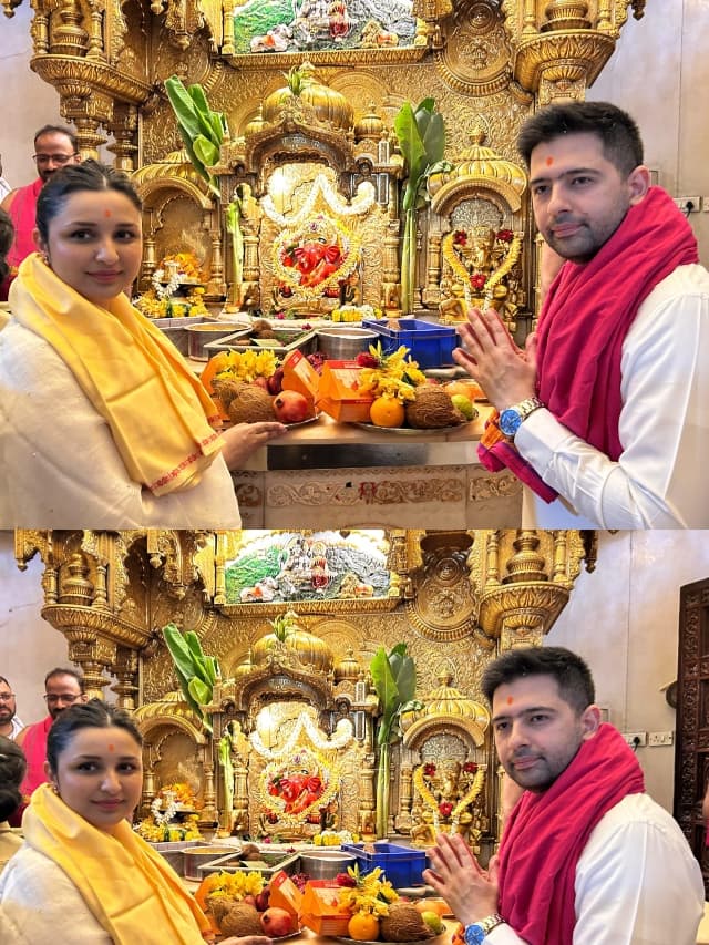 पति राघव चड्ढा संग सिद्धिविनायक मंदिर पहुंची परिणीति चोपड़ा, फैंस बोले- क्यूट कपल…