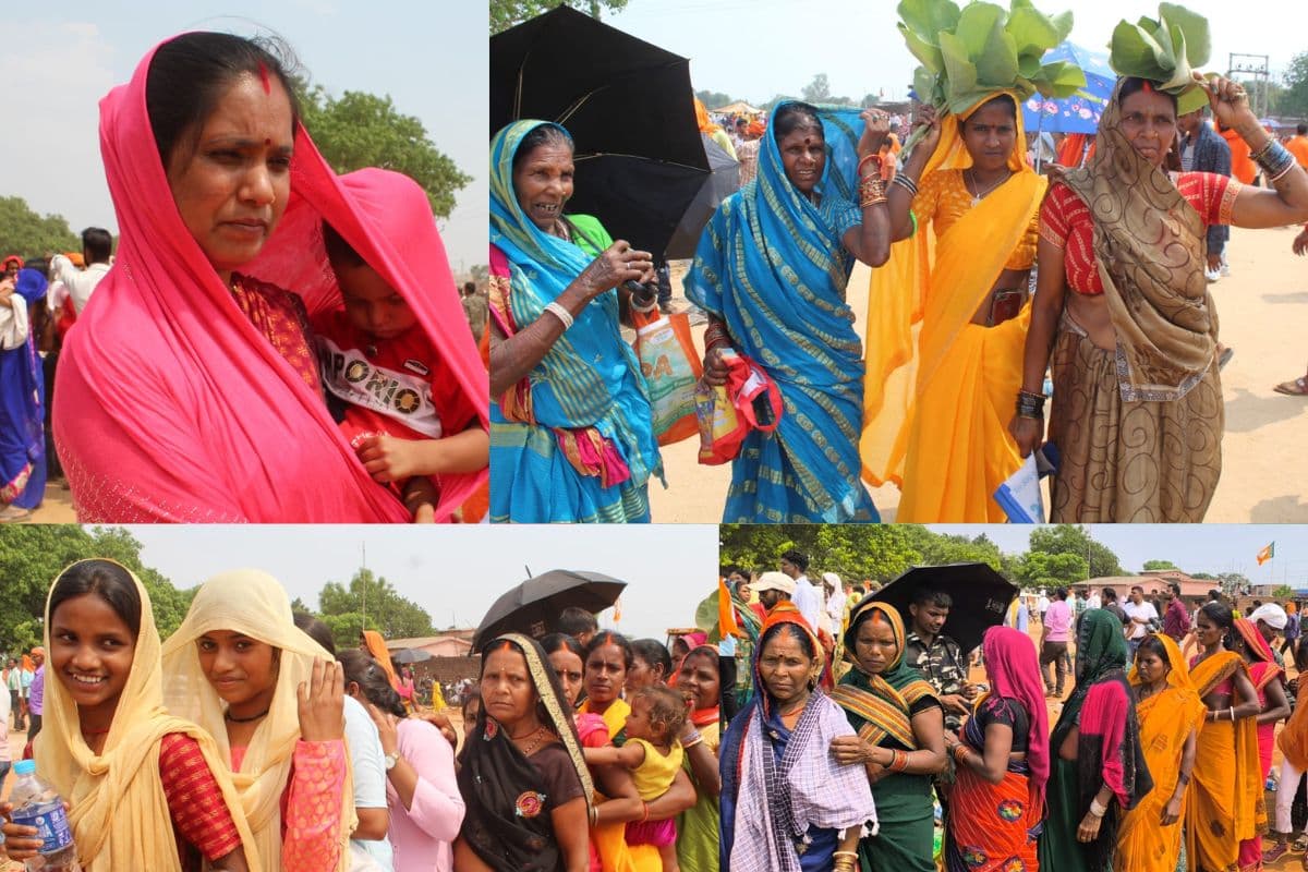 पीएम मोदी को देखने-सुनने पहुंची महिलाएं