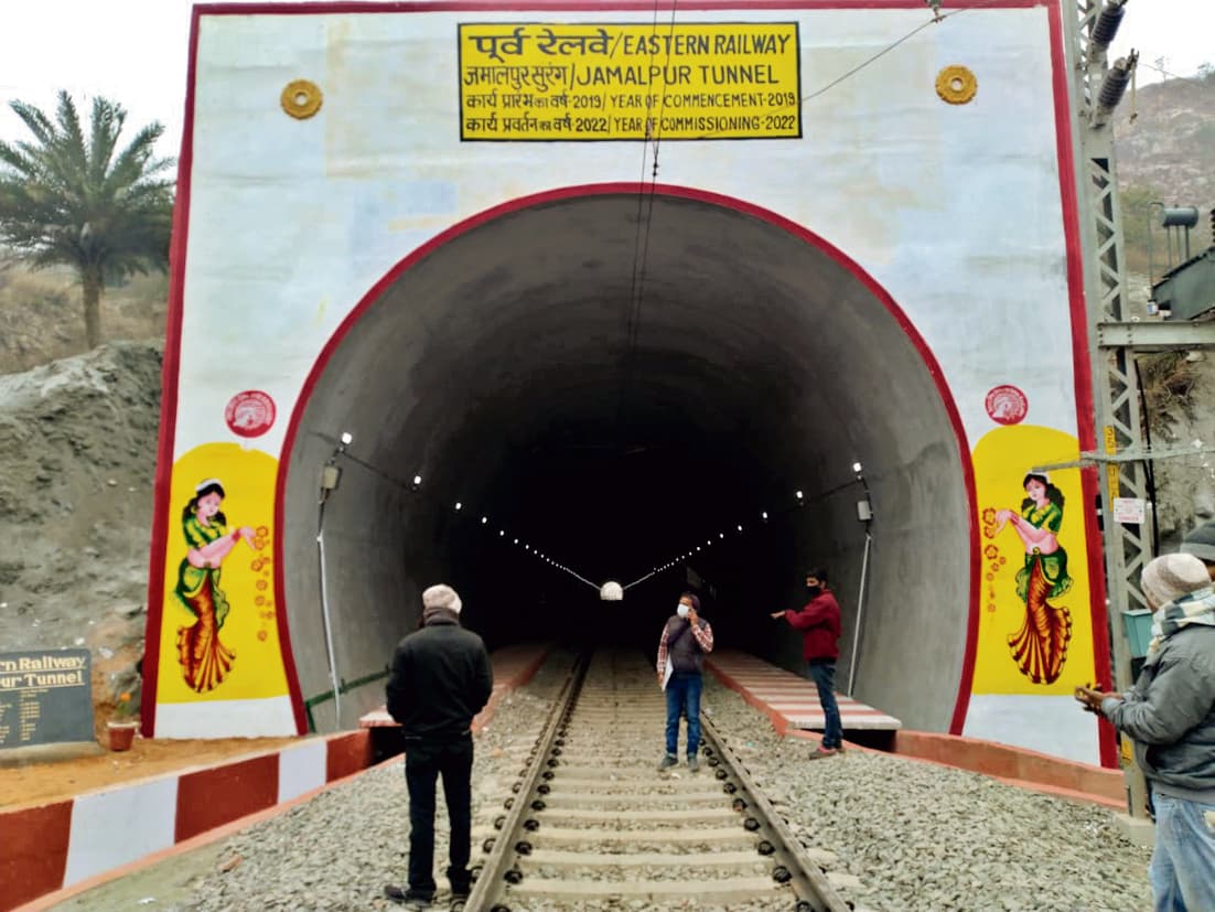 जमालपुर और रतनपुर स्टेशनों के बीच बनेगी तीसरी रेल सुरंग, 56 किलोमीटर में पटरियां भी बिछाई जाएंगी