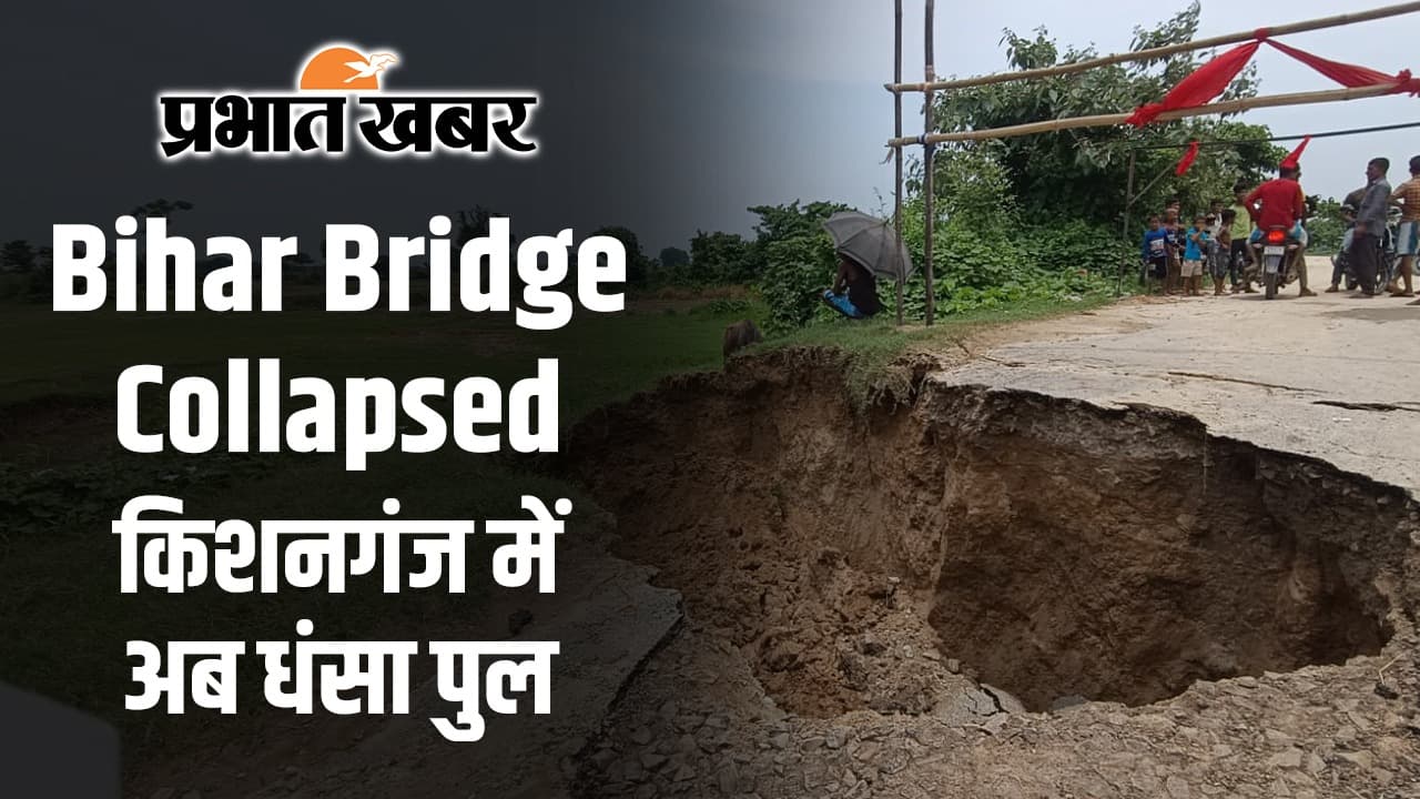 Bihar Bridge Collapsed: अब किशनगंज में धंसा डुआडांगी पुल, देखिए वीडियो....