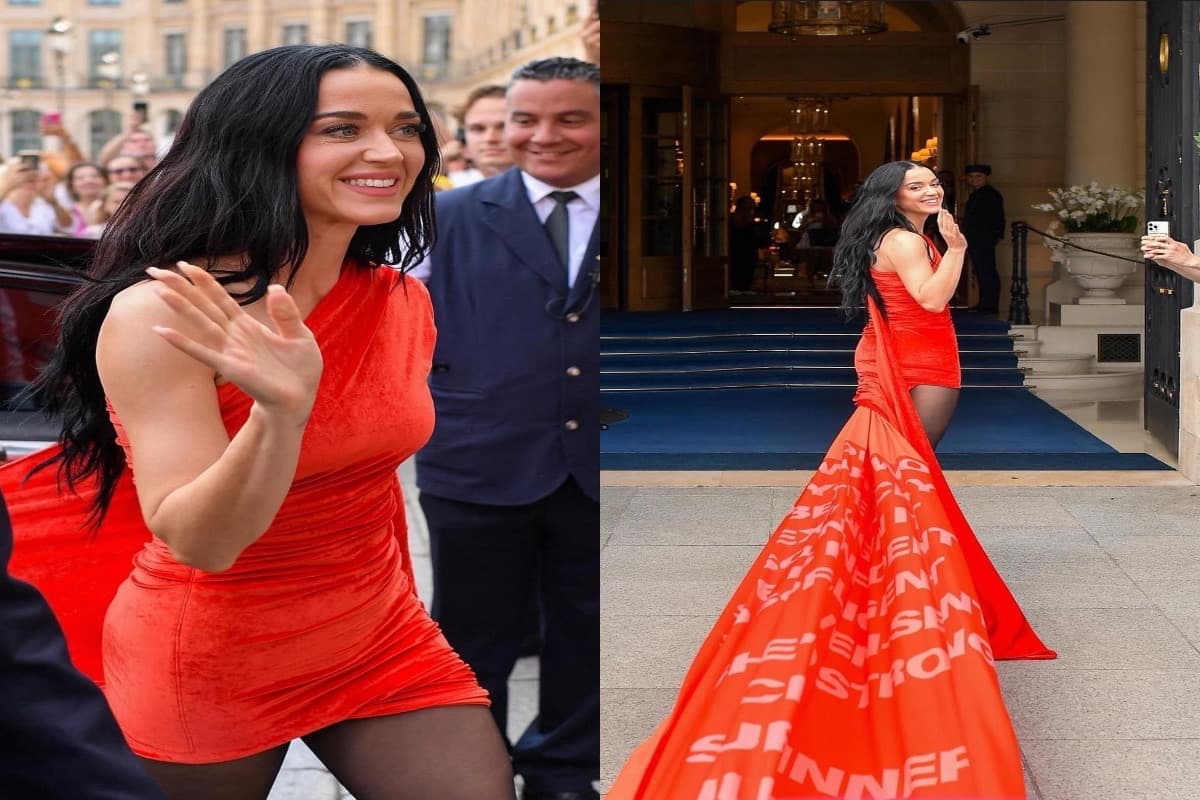 500 फीट लंबी ड्रेस... कैटी पेरी ने दिखाया फैशन का जलवा, रेड ड्रेस पर लिखे लिरिक्स ने खींचा सबका ध्यान