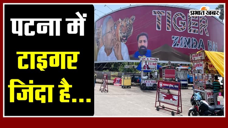पटना की सड़कों पर लगा नीतीश कुमार की तस्वीर के साथ 'टाइगर जिंदा है का पोस्टर', समझिये इसके राजनीतिक मायने