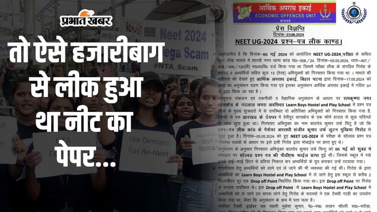NEET UG : तो ऐसे हजारीबाग से लीक हुआ था नीट का पेपर…