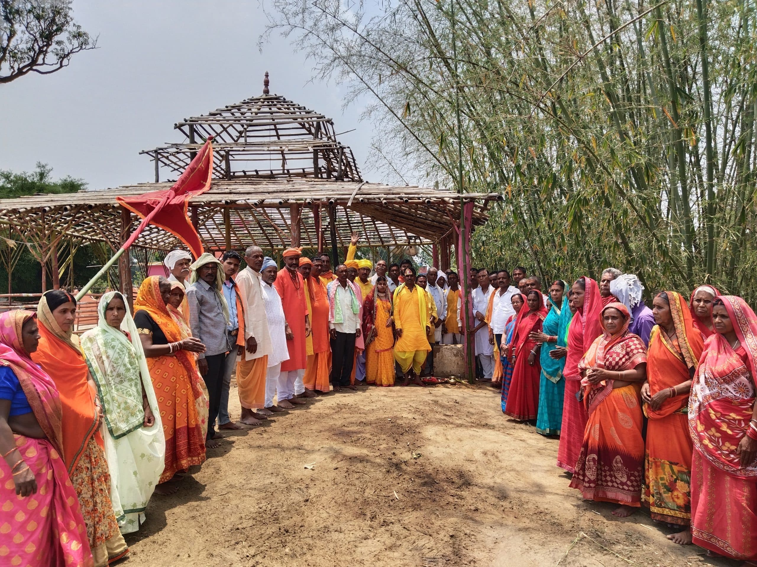 मां दुर्गा की प्राण प्रतिष्ठा महोत्सव को लेकर भूमि पूजन