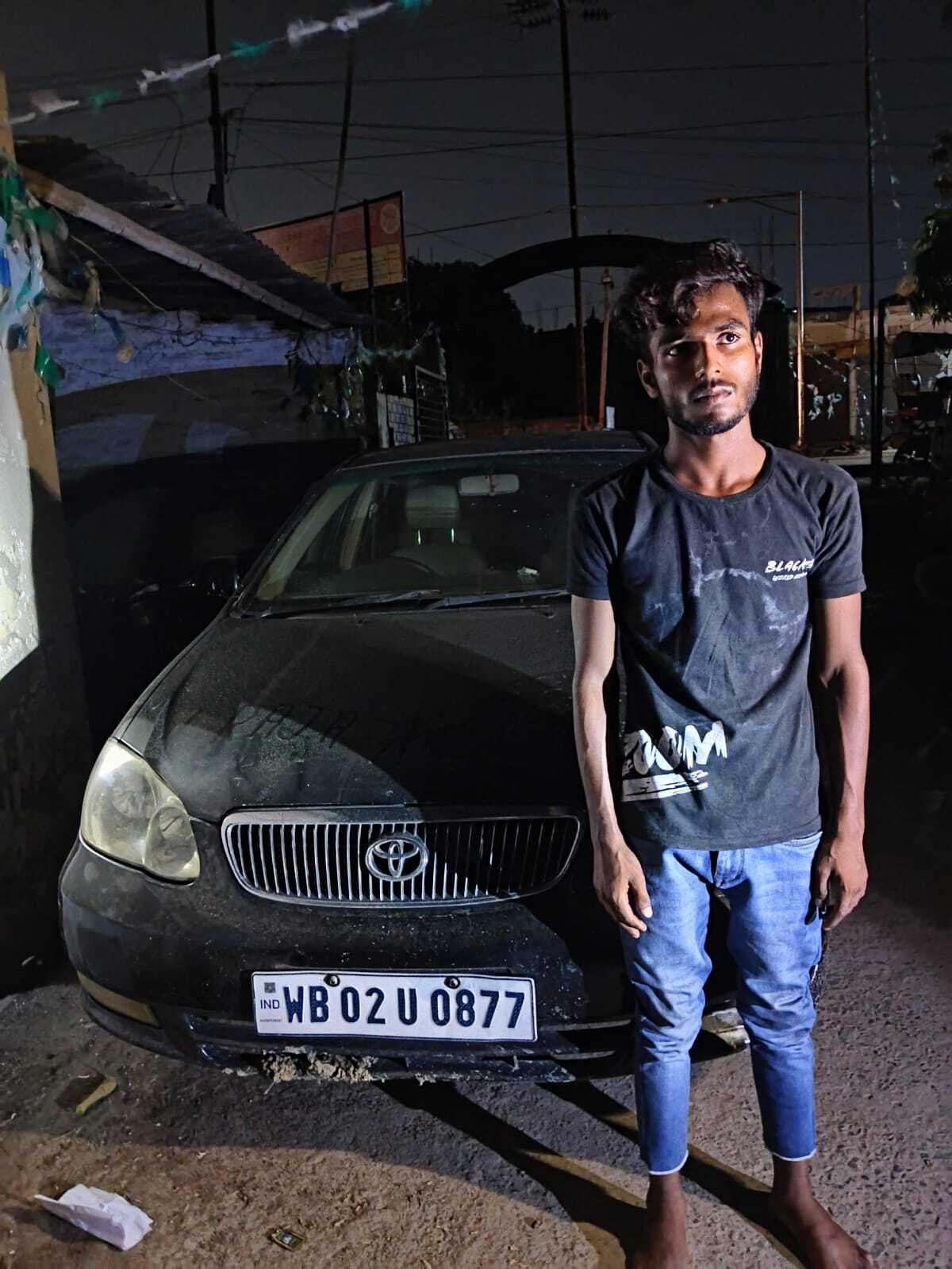 पैसों के लेन-देन विवाद में कार लेकर हुआ था फरार, हुई गिरफ्तारी व बरामदगी