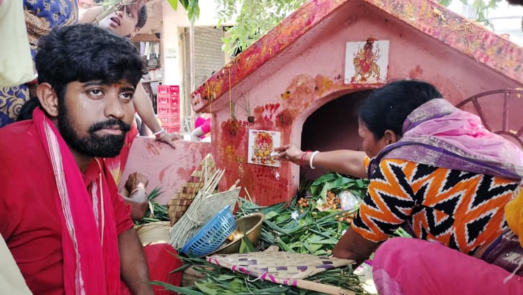 महेशपुर में जमाई षष्ठी पर खूब हुई दामाद की खातिरदारी